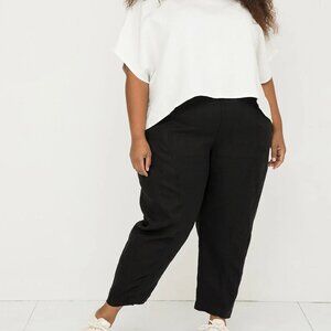 Elizabeth Suzann | Clyde Work Pants in Black Cotton Twill | Size 14-T
